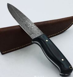 full tang hunting knife , custom made hand made damascus steel skinner knife