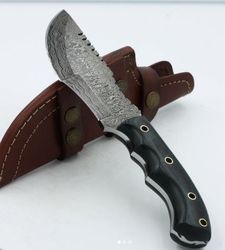 full tang tracker hunting knife , custom made hand made damascus steel tracker knife