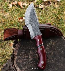 full tang tracker hunting knife , custom made hand made damascus steel tracker knife