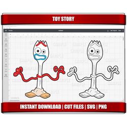 forky svg, toy story svg, buzz svg, toy story png clipart, instant download, for cricut svg files, digital printable bir