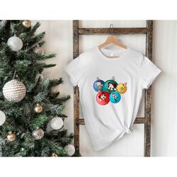 disney christmas shirt, mickey and friends christmas shirt, disney ornament ball shirt, disney merry and bright shirt,di