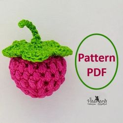 toy raspberry fruits toy crochet amigurumi pattern