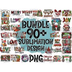 christmas bundle png, christmas png, bundle png, merry christmas png, merry and bright,instant download,sublimation desi