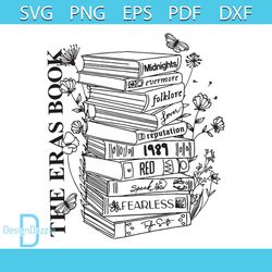 The Eras Book Taylor Swift Album SVG Swiftie Books SVG File