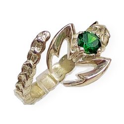 ring scorpion, 701260ym, completely 925 sterling silver, inserts cubic zirconia