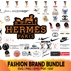 350 famous fashion brand logos- 100 instant download