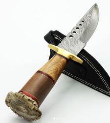damascus bowie knife, hand made damascus steel bowie knife
