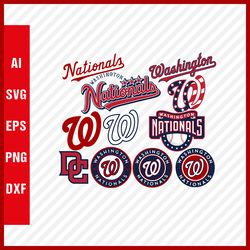 washington nationals svg files - nationals logo svg - washington nationals png logo, mlb logo, clipart bundle