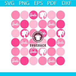 retro barbie pink girl doll svg barbie girl svg cricut file