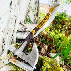 hand forged fully operational leviathan god of war axe, karatos viking bearded axe,norse axe, celtic axe, gift for men