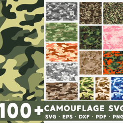 camouflage background svg bundle- instant download