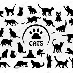 cat svg 200- instant download