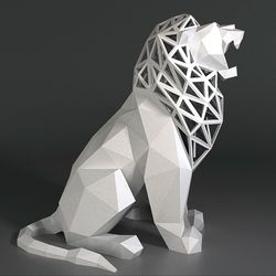 papercraft lion, pdf