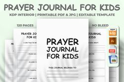 prayer journal for kids kdp interior