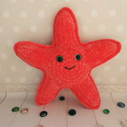 starfish plushie toy, coral starfish, crochet animals, starfish, amigurumi starfish, birthday gift, sea creatures