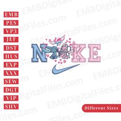 disney stitch angle love you machine embroidery file, instant digital file only, pes brother embroidery design