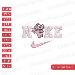 angle love nike machine embroidery design, instant download