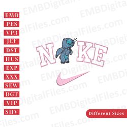 disney stitch love nike machine embroidery design, instant download