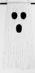 large macrame ghost wall hanger, halloween wreath,halloween, wall hanger, ghost decoration, home decor