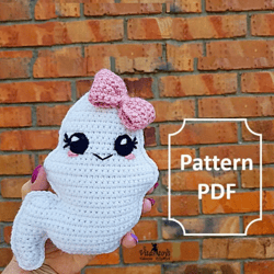 toy halloween ghost crochet rag doll pattern