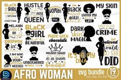 afro woman svg bundle