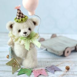 cute teddy bear 3.35"(8.5 cm) / beautiful gift / tiny toy