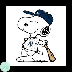 snoopy new york yankees, new york yankees svg, new york yankees digital download