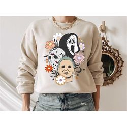 horror movie halloween png, halloween shirt design png, halloween png, groovy sublimation, retro halloween png, sublimat