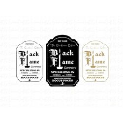 bundle black flame company label svg. tumbler labels black flame candle company svg, png, dxf, eps. tumbler svg black fl