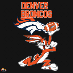 denver broncos football bunny svg, sport svg, denver broncos svg, broncos svg, super bowl svg, denver football, broncos