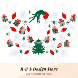 grinch, grinch hand, christmas, cup wrap, starbucks wrap, png, svg.