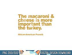 the macaroni & cheese is more important than the turkey png, sublimation copy