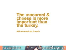 the macaroni & cheese is more important than the turkey png, sublimation copy