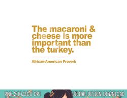 the macaroni & cheese is more important than the turkey png, sublimation copy