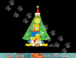 the simpsons family christmas tree holiday  png, sublimation