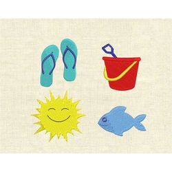 mini machine embroidery design summer set