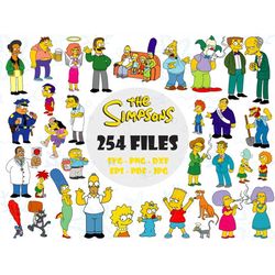 the simpsons svg, simpsons birthday invitation svg, layered svg bundle, the simpsons cut files, svg files for cricut