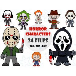 horror character svg, horror svg, chibi horror svg, halloween svg, cute horror svg, horror png, cute halloween svg, horr