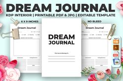 dream journal kdp interior