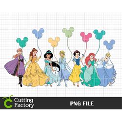 Princess PNG, Family Vacation Png, Family Trip 2023, Princess Squad Shirt, Magical Kingdom Png, Vacay Mode Png, Balloons