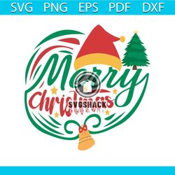 merry christmas and santa hat svg, christmas svg, santa hat svg