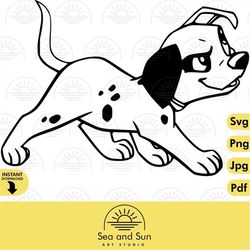 101 dalmatians dog svg clip art files, dalmatians head, disneyland ears, digital, download, tshirt, cut file, svg, iron