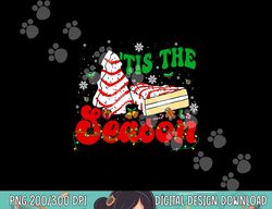 tis  the season christmas shirt tree cakes debbie groovy  png, sublimation