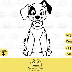 101 dalmatians dog svg clip art files, dalmatians head, disneyland ears, digital, download, tshirt, cut file, svg, iron