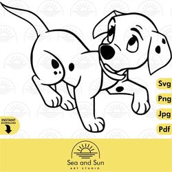 101 dalmatians dog svg clip art files, dalmatians head, disneyland ears, digital, download, tshirt, cut file, svg, iron