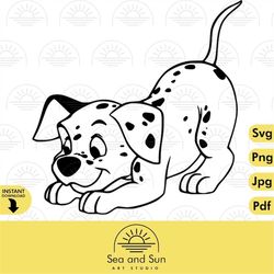101 dalmatians dog svg clip art files, dalmatians head, disneyland ears, digital, download, tshirt, cut file, svg, iron
