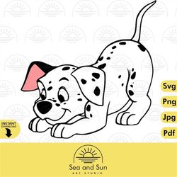 101 dalmatians dog svg clip art files, dalmatians head, disneyland ears, digital, download, tshirt, cut file, svg, iron