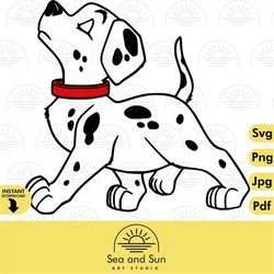 101 dalmatians dog svg clip art files, dalmatians head, disneyland ears, digital, download, tshirt, cut file, svg, iron