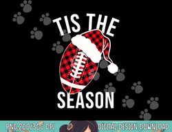 tis the season red buffalo plaid football mom christmas png, sublimation copy