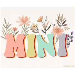 floral mini png, summer mini png, sublimation design download, mini png, retro mini png, spring mini png, vintage mini p